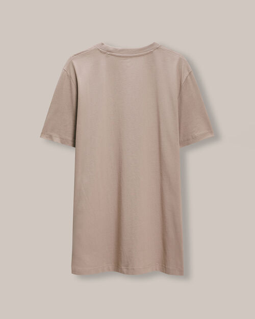 Playera Larga Slim Café